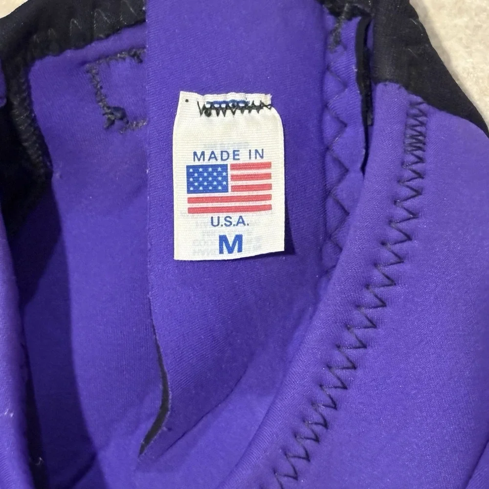 Gladiator Wetsuit Adult Medium Black Purple Shorty Spring Suit Neoprene USA Made
